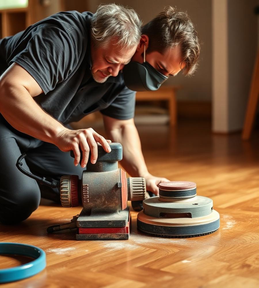 Professional floor buffing and refinishing